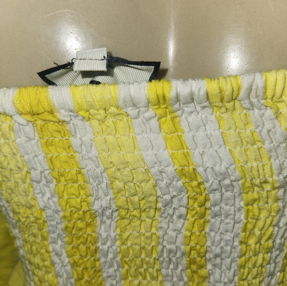 Tuckernuck Eubanks Wimberly Yellow Cabana Stripe Annie Smocked Dress - Picture 6 of 8
